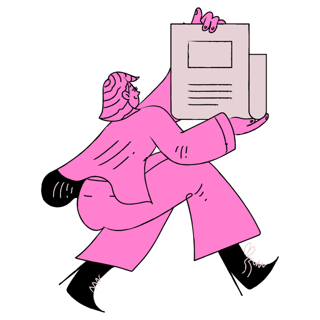 Person writing and designing