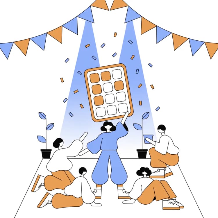 Person preparing party balloons for an event