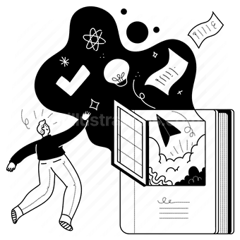 Person reading and studying