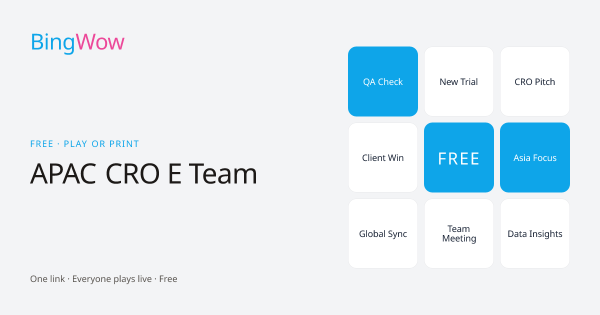 APAC CRO E Team card preview