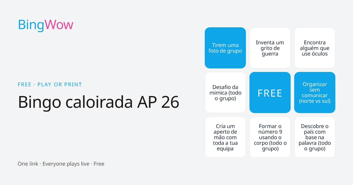 Bingo caloirada AP 26 card preview