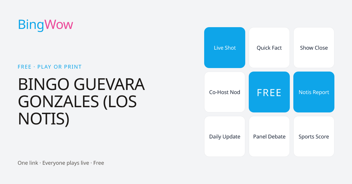 BINGO GUEVARA GONZALES (LOS NOTIS) card preview
