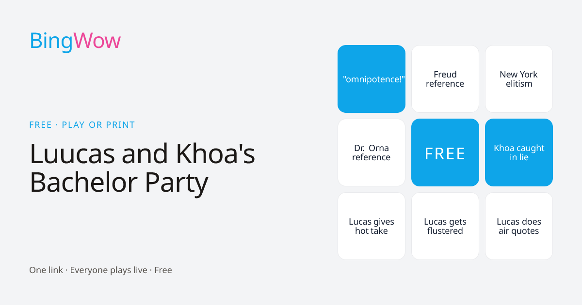 Luucas and Khoa's Bachelor Party card preview