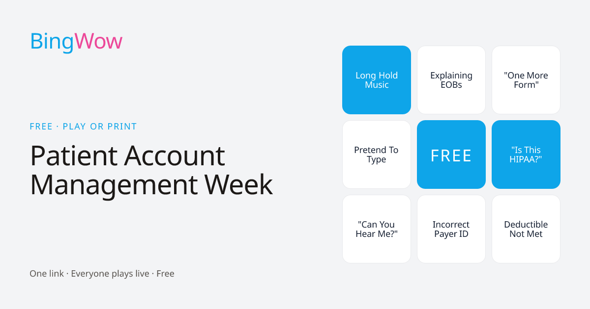 Patient Account Management Week card preview