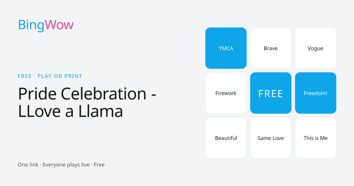 Pride Celebration - LLove a Llama card preview